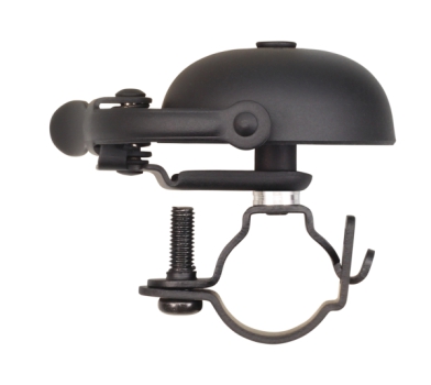 Crane Bell Co. Mini Suzu Fahrradklingel mit Steel Band Mount - All Black