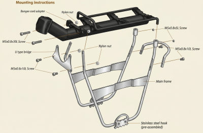 Preview: Topeak Dual Side Frame QR Beam Rack NOS